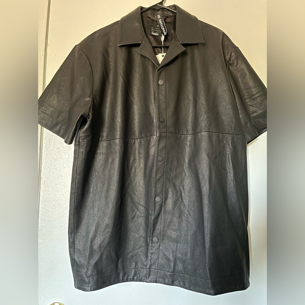 Leather Black Button Up, Culture Kings The Anti Order